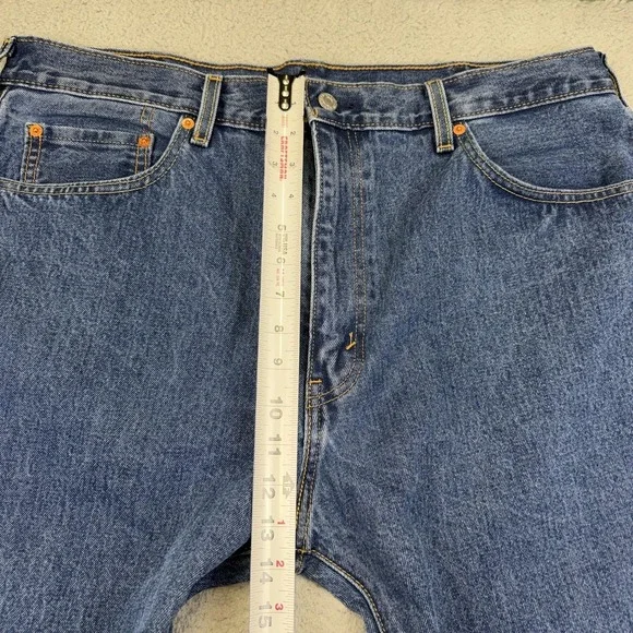 Levis 517 Jeans Mens 40x34 Blue Bootcut Denim Medium Wash Classic Fit **38x34** - Picture 10 of 16